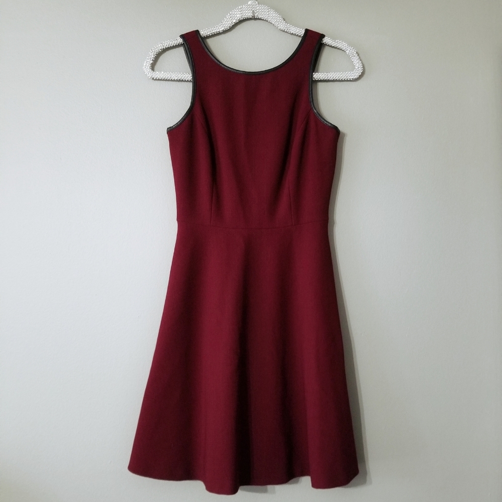 Gianni Bini red mini dress w/ black trim 2